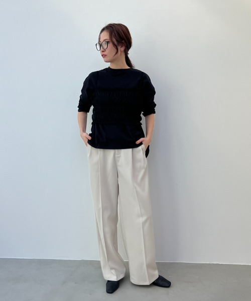 y/m（イム）の「バックスリットロンT（Tシャツ/カットソー・レディース・ブラック/オフホワイト/イエロー/パープル・FREE）」の20枚目の写真