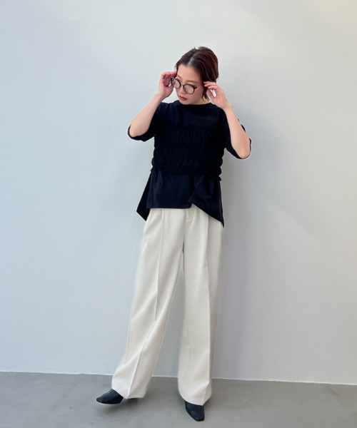 y/m（イム）の「バックスリットロンT（Tシャツ/カットソー・レディース・ブラック/オフホワイト/イエロー/パープル・FREE）」の22枚目の写真