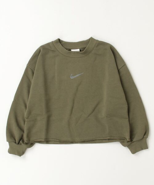 NIKE(ナイキ)の「【別注】ナイキ NIKE ナイキ YTH NSW DF フリース L/S クルー ダンス 限定コラボ(パーカー・キッズ・オリーブ/ライトベージュ/ブラック・130cm/140cm/150cm/160cm)」の1枚目の写真