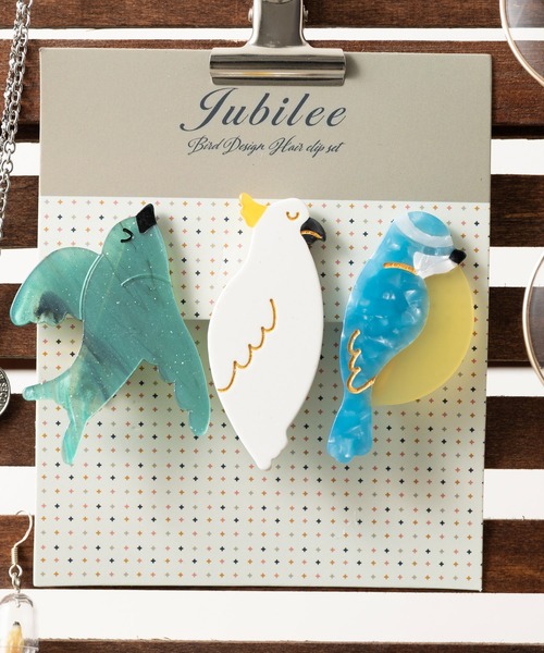 acca ヘアクリップ バレッタストーン装飾 3点セット acca ヘアクリップ バレッタストーン装飾 3点セット