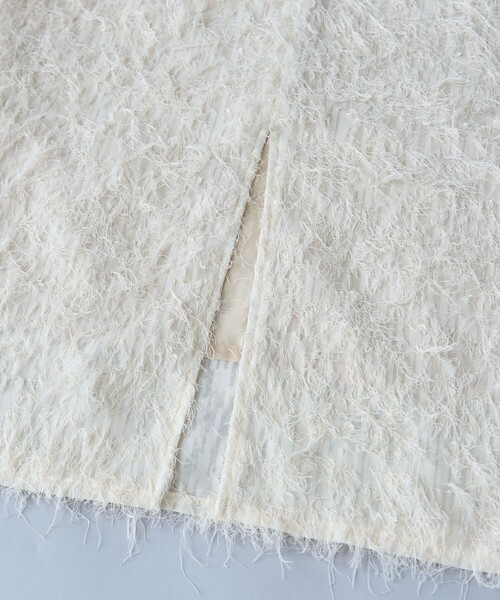 coen（コーエン）の「カットジャガードナロースカート（スカート・レディース・オフホワイト/ブラック・M/L）」の12枚目の写真