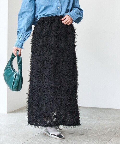 coen（コーエン）の「カットジャガードナロースカート（スカート・レディース・オフホワイト/ブラック・M/L）」の14枚目の写真