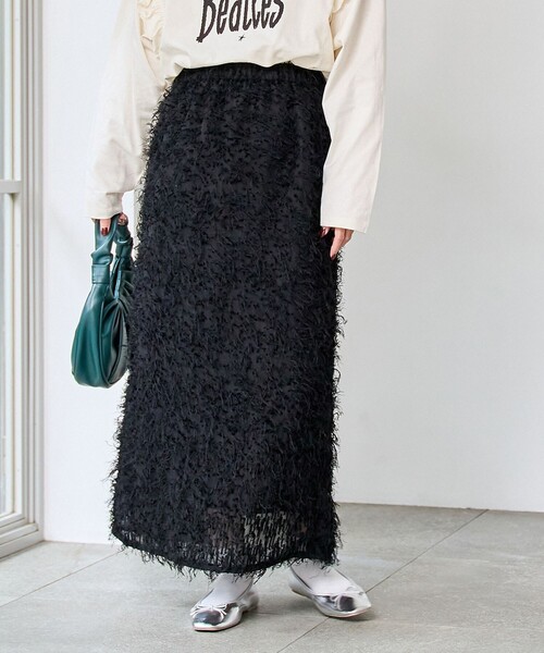 coen（コーエン）の「カットジャガードナロースカート（スカート・レディース・オフホワイト/ブラック・M/L）」の16枚目の写真