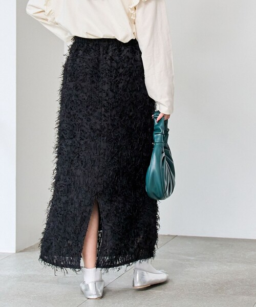 coen（コーエン）の「カットジャガードナロースカート（スカート・レディース・オフホワイト/ブラック・M/L）」の17枚目の写真