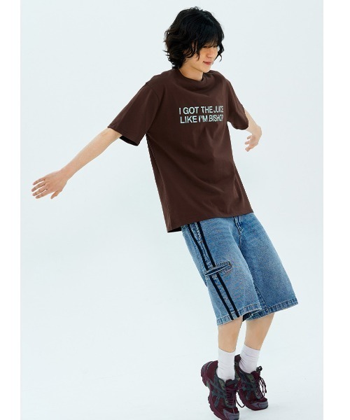 NASTY KICK(ナスティーキック)の「A'GEM/9 × .kom 『NASTY KICK/ナスティー キック』 Bishop Tee/ビショップ 半袖Tシャツ(Tシャツ/カットソー・メンズ・ホワイト/ブラウン/ブラック・L)」の10枚目の写真