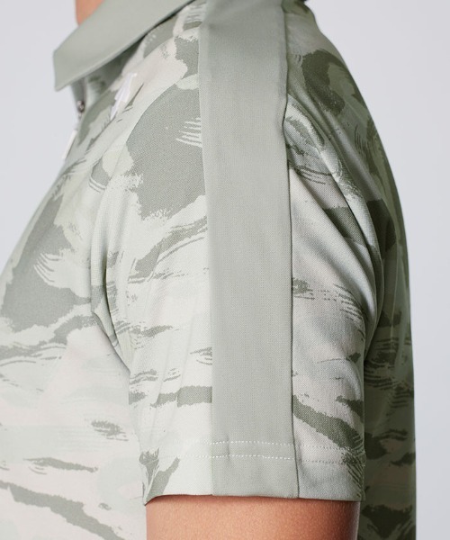 DESCENTE GOLF（デサントゴルフ）の「ハーフジップ鹿の子プリント半袖