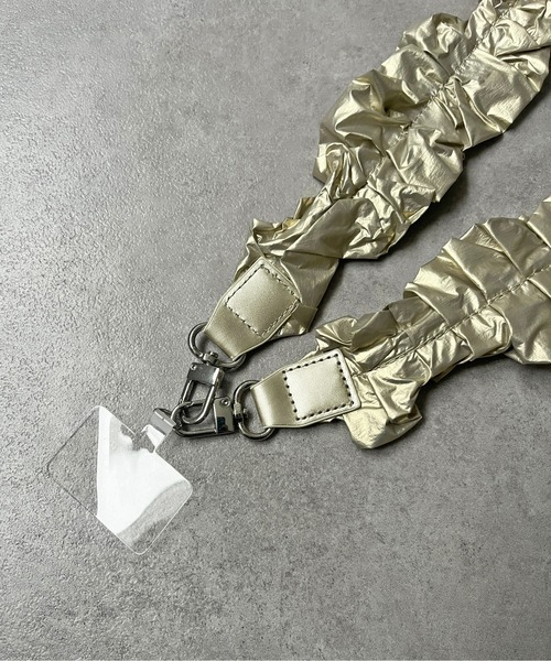 CPCM(シーピーシーエム)の「ロングシャーリングストラップ(スマホグッズ・レディース・ゴールド/ブラック/シルバー・FREE)」の3枚目の写真