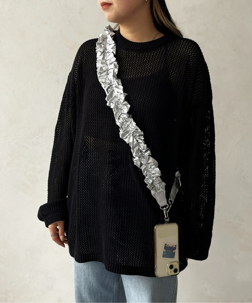 CPCM(シーピーシーエム)の「ロングシャーリングストラップ(スマホグッズ・レディース・ゴールド/ブラック/シルバー・FREE)」の4枚目の写真