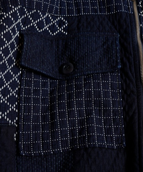 FDMTL（ファンダメンタル）の「FDMTL/ファンダメンタル/PATCHWORK POCKET JACKET RINSE（ブルゾン・メンズ・インディゴブルー・01/02/03/04）」の6枚目の写真