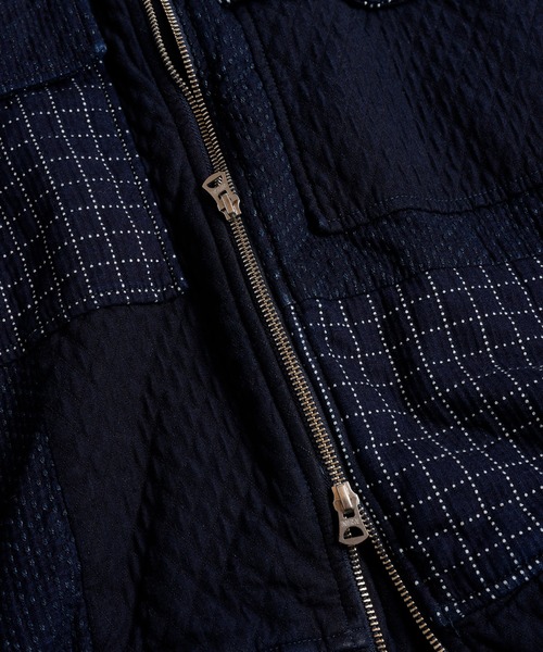 FDMTL（ファンダメンタル）の「FDMTL/ファンダメンタル/PATCHWORK POCKET JACKET RINSE（ブルゾン・メンズ・インディゴブルー・01/02/03/04）」の10枚目の写真