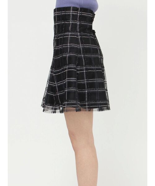 MERCURYDUO(マーキュリーデュオ)の「シャイニーシアーチェックミニスカパン(その他パンツ・レディース・アイボリー/ブラック・SMALL/MEDIUM)」の16枚目の写真