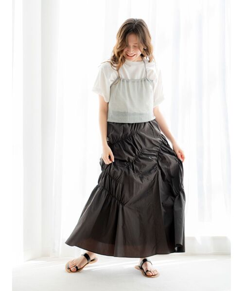 Ungrid（アングリッド）の「メタリックビスチェ（キャミソール・レディース・シルバー/ブラック・FREE）」の7枚目の写真