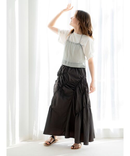 Ungrid（アングリッド）の「メタリックビスチェ（キャミソール・レディース・シルバー/ブラック・FREE）」の8枚目の写真