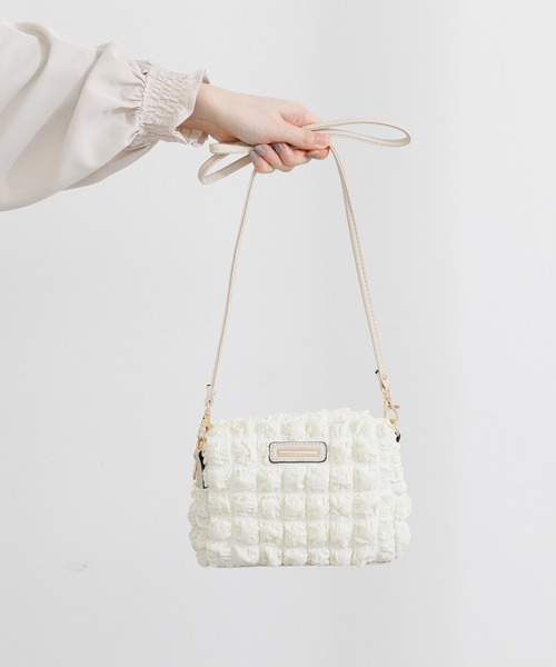 KATHARINE ROSS（キャサリンロス）の「【KATHARINE ROSS】WEB限定 ポップコーンミニショルダー（ショルダーバッグ・レディース・ブラック/アイボリー・MEDIUM）」の8枚目の写真