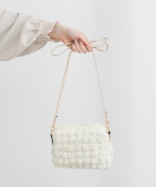 KATHARINE ROSS（キャサリンロス）の「【KATHARINE ROSS】WEB限定 ポップコーンミニショルダー（ショルダーバッグ・レディース・ブラック/アイボリー・MEDIUM）」の10枚目の写真