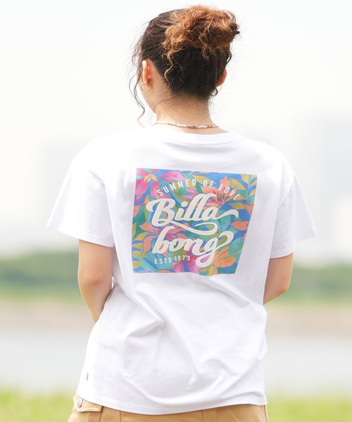 BILLABONG（ビラボン）の「BILLABONG/ビラボン Tシャツ 半袖 スクエアロゴ バックプリント ボーイフィット BE01C-203（Tシャツ/カットソー・レディース・ブラック系その他/ホワイト系その他/ホワイト系その他2・L/M）」の2枚目の写真