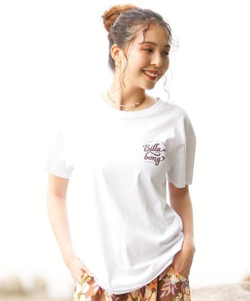 BILLABONG（ビラボン）の「BILLABONG/ビラボン Tシャツ 半袖 スクエアロゴ バックプリント ボーイフィット BE01C-203（Tシャツ/カットソー・レディース・ブラック系その他/ホワイト系その他/ホワイト系その他2・L/M）」の19枚目の写真
