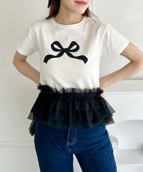 Loueme(ルエム)の「マルチウェイチュール付けフリル(付け襟・レディース・ブラック/アイボリー・FREE)」の18枚目の写真