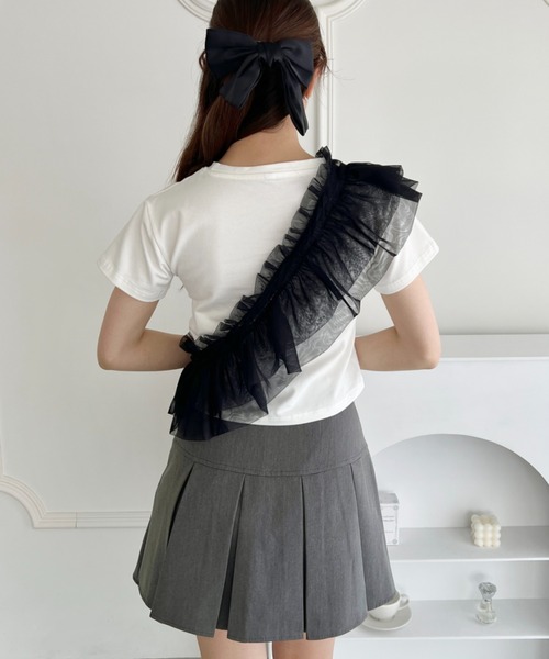 Loueme(ルエム)の「マルチウェイチュール付けフリル(付け襟・レディース・ブラック/アイボリー・FREE)」の17枚目の写真