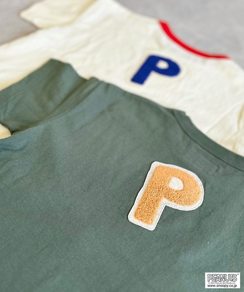 PEANUTS(ピーナッツ)の「【PEANUTS】スヌーピー/プリントTシャツ(80~150cm)(Tシャツ/カットソー・キッズ・キナリ/ライトピンク/グリーン/チャコール・100/90/80/150/140/130/120/110/95)」の7枚目の写真