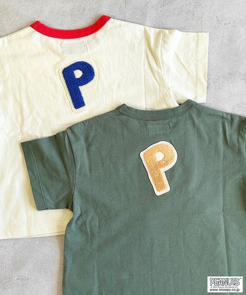 PEANUTS(ピーナッツ)の「【PEANUTS】スヌーピー/プリントTシャツ(80~150cm)(Tシャツ/カットソー・キッズ・キナリ/ライトピンク/グリーン/チャコール・100/90/80/150/140/130/120/110/95)」の8枚目の写真