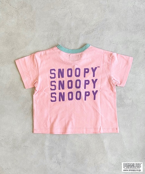 PEANUTS(ピーナッツ)の「【PEANUTS】スヌーピー/プリントTシャツ(80~150cm)(Tシャツ/カットソー・キッズ・キナリ/ライトピンク/グリーン/チャコール・100/90/80/150/140/130/120/110/95)」の12枚目の写真