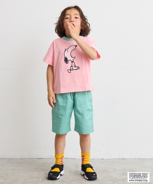 PEANUTS(ピーナッツ)の「【PEANUTS】スヌーピー/プリントTシャツ(80~150cm)(Tシャツ/カットソー・キッズ・キナリ/ライトピンク/グリーン/チャコール・100/90/80/150/140/130/120/110/95)」の18枚目の写真