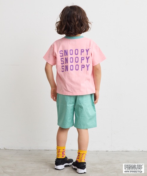 PEANUTS(ピーナッツ)の「【PEANUTS】スヌーピー/プリントTシャツ(80~150cm)(Tシャツ/カットソー・キッズ・キナリ/ライトピンク/グリーン/チャコール・100/90/80/150/140/130/120/110/95)」の17枚目の写真