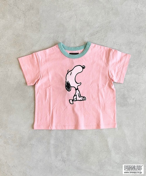 PEANUTS(ピーナッツ)の「【PEANUTS】スヌーピー/プリントTシャツ(80~150cm)(Tシャツ/カットソー・キッズ・キナリ/ライトピンク/グリーン/チャコール・100/90/80/150/140/130/120/110/95)」の20枚目の写真