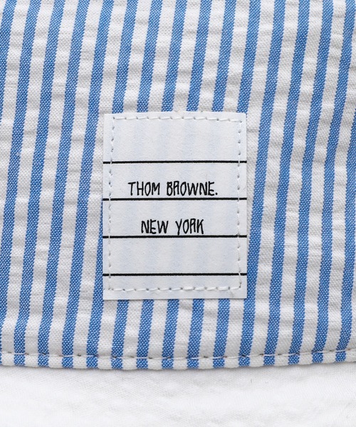THOM BROWNE(トムブラウン)の「QUARTER COMBO BUCKET HAT FUNMIX IN SEERSUCKER(ハット・メンズ・ホワイト・L)」の4枚目の写真