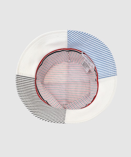 THOM BROWNE(トムブラウン)の「QUARTER COMBO BUCKET HAT FUNMIX IN SEERSUCKER(ハット・メンズ・ホワイト・L)」の3枚目の写真