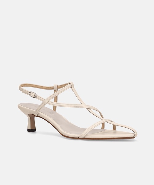 MAMIAN（マミアン）の「ポインテッドトゥ マルチストラップ サンダル (5.0cmヒール)（サンダル・レディース・ピンクゴールド/アイボリー/ブラック・L/LL/M/S）」の8枚目の写真