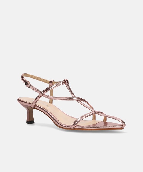 MAMIAN（マミアン）の「ポインテッドトゥ マルチストラップ サンダル (5.0cmヒール)（サンダル・レディース・ピンクゴールド/アイボリー/ブラック・L/LL/M/S）」の14枚目の写真