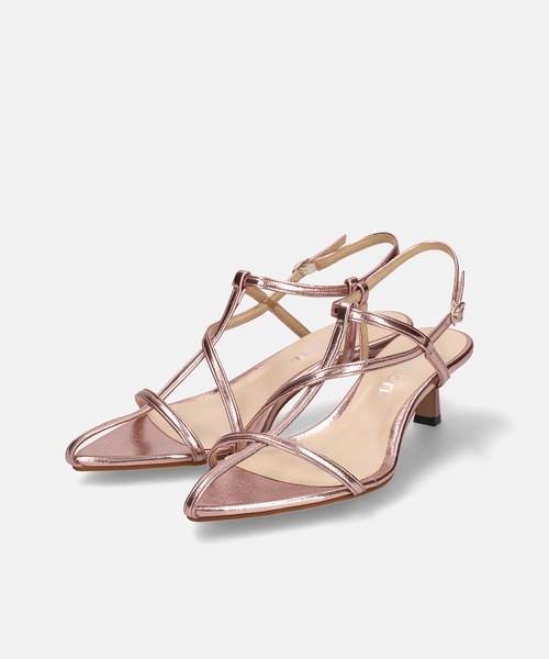 MAMIAN（マミアン）の「ポインテッドトゥ マルチストラップ サンダル (5.0cmヒール)（サンダル・レディース・ピンクゴールド/アイボリー/ブラック・L/LL/M/S）」の15枚目の写真