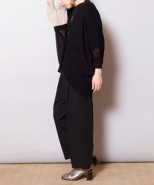 OSMOSIS（オズモーシス）の「切替ニットカーディガン（カーディガン/ボレロ・レディース・ブラック/ライトベージュ/チャコール・ONE SIZE）」の21枚目の写真