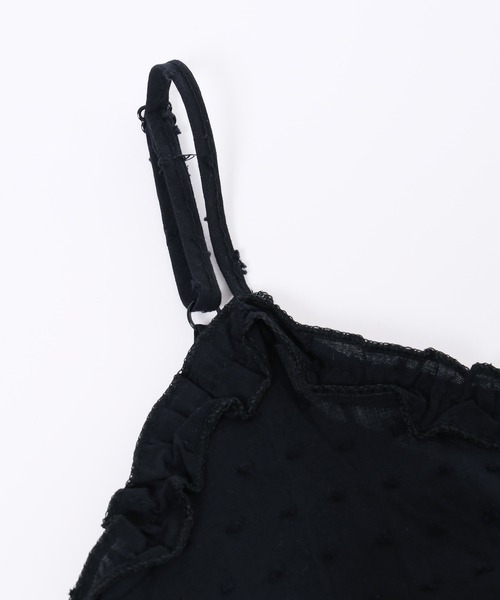 PHILLY（フィリー）の「【PHILLY】コットンレースフリルキャミ（キャミソール・レディース・ホワイト/ブラック・FREE）」の5枚目の写真