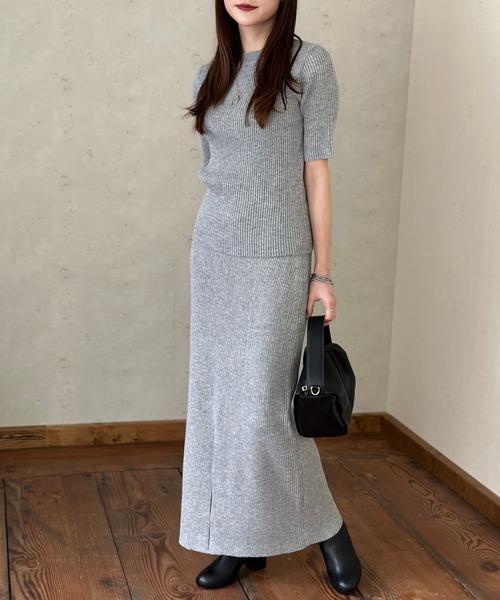 Per sist ence（パーシエンス）の「ラメリブ前後2WAYタイトスカート（スカート・レディース・アイボリー/ブラック/グレー/レッド・FREE）」の11枚目の写真