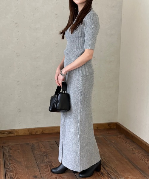 Per sist ence（パーシエンス）の「ラメリブ前後2WAYタイトスカート（スカート・レディース・アイボリー/ブラック/グレー/レッド・FREE）」の14枚目の写真