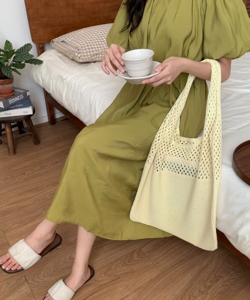 SHEPP(シープ)の「メッシュニット トートバッグ(トートバッグ・レディース・ブラック/ブルー/サックスブルー/レッド/ホワイト/ライトパープル/ベージュ/パープル/イエロー・F)」の21枚目の写真