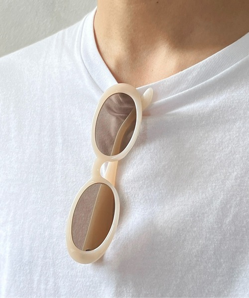 CPCM（シーピーシーエム）の「オーバルサングラス（サングラス・メンズ・ベージュ/ブラック・FREE）」の6枚目の写真