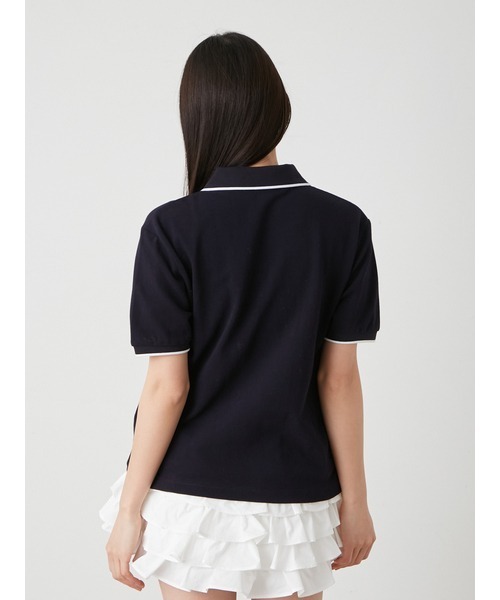 SNIDEL（スナイデル）の「ポロシャツ（ポロシャツ・レディース・オフホワイト/ピンクベージュ・0）」の5枚目の写真