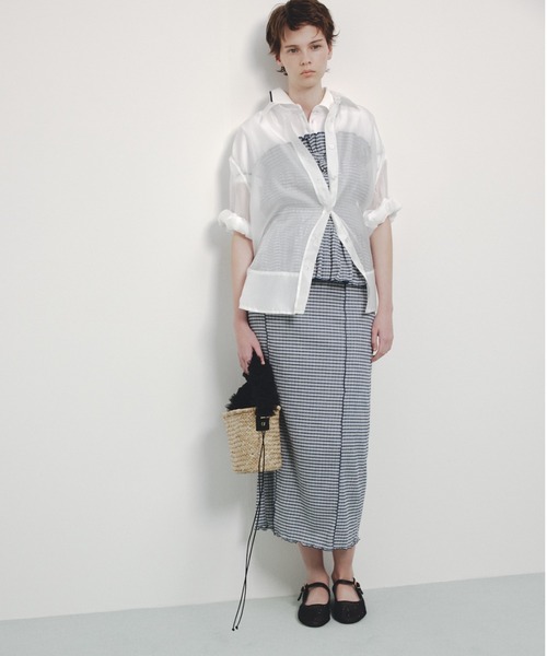 SNIDEL（スナイデル）の「ポロシャツ（ポロシャツ・レディース・オフホワイト/ピンクベージュ・0）」の10枚目の写真