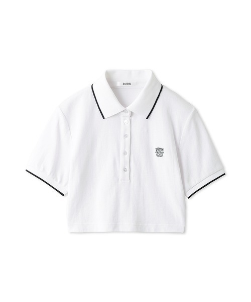 SNIDEL（スナイデル）の「ポロシャツ（ポロシャツ・レディース・オフホワイト/ピンクベージュ・0）」の3枚目の写真