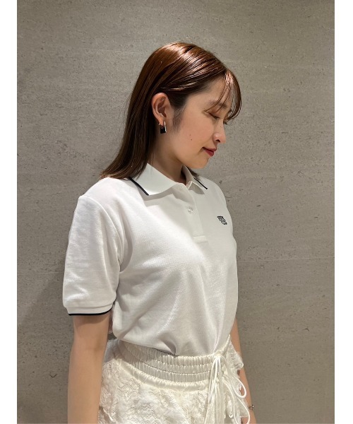 SNIDEL（スナイデル）の「ポロシャツ（ポロシャツ・レディース・オフホワイト/ピンクベージュ・0）」の8枚目の写真