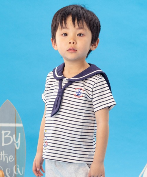 アンパンマンばいきんまんセーラー襟Tシャツ（Tシャツ/カットソー）｜ANPANMAN KIDS COLLECTION（アンパンマンキッズコレクション）