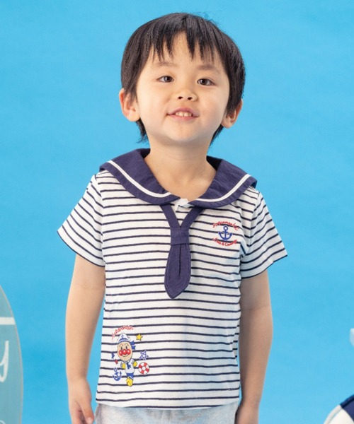 アンパンマンばいきんまんセーラー襟Tシャツ（Tシャツ/カットソー）｜ANPANMAN KIDS COLLECTION（アンパンマンキッズコレクション）