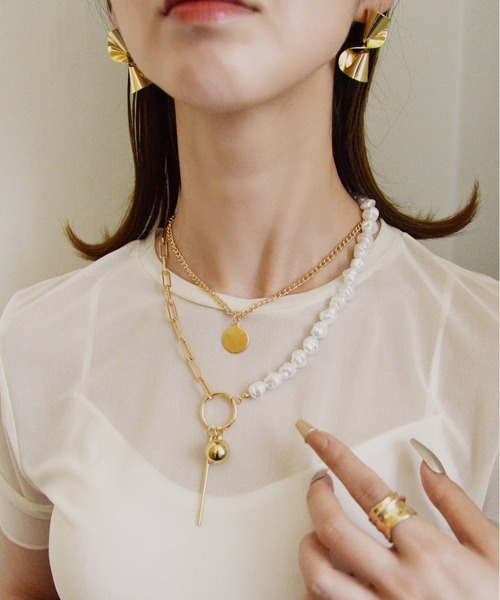 styiro(スタイロ)の「メタル×パールビーズトイネックレス(ネックレス・レディース・ゴールド/シルバー/シルバー系2/ゴールド系3/シルバー系3/ゴールド系2/シルバー系4/ゴールド系4・FREE)」の19枚目の写真