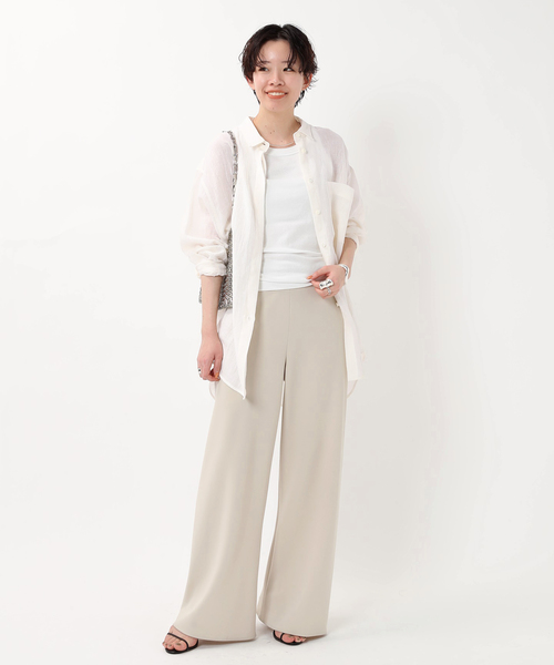 AP STUDIO(エーピーストゥディオ)の「リネンシャツ(シャツ/ブラウス・レディース・アイボリー/ブラック・38/36)」の19枚目の写真