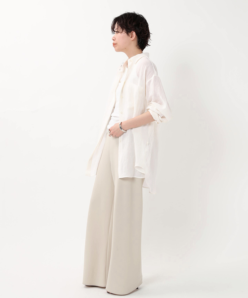 AP STUDIO(エーピーストゥディオ)の「リネンシャツ(シャツ/ブラウス・レディース・アイボリー/ブラック・38/36)」の20枚目の写真