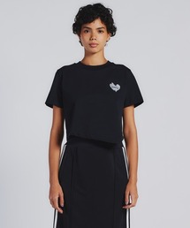 ハート刺繍ショートTシャツ